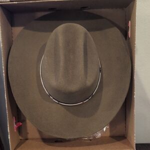 Stetson Taupe Buffalo Leather Hat